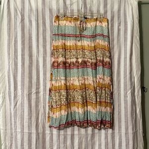 "Rue 21", L, 3/4 length skirt, elastic waist/draw string